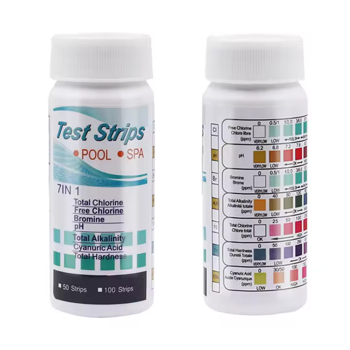 50/100pcs Pruebas De pH Para Piscina 3/5/6/7 En 1 Papel De Prueba Para Agua De Piscina Y SPA Herramienta De Dureza Total Para Cloro Y Bromo - 1