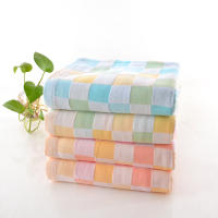 Toalla de gasa, toalla de algodón, doble capa, fina, jacquard, toalla facial, algodón puro, rejilla absorbente de agua, verano - details 4