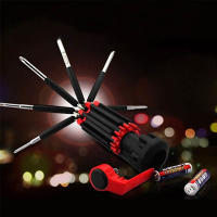 Juego De Destornilladores Portátil 8 En 1 Con 6 Luces LED Cruzadas Y Phillips Herramientas Profesionales Para Reparación DIY - details 7