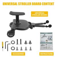 Remolque Universal 2 en 1 Para Niños-Reposamiés ajustable, peso Máximo 25 kg, compatible con la mayoría de sillas de Paseo, adecuado para niños de 3 A 7 años. - details 6