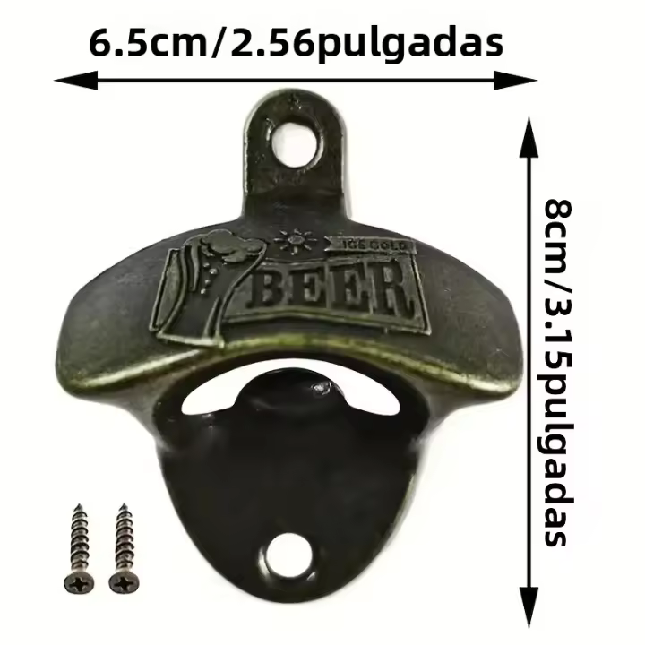 Abrebotellas Retro De Aleación De Zinc Para Decoración De Barra Pub BBQ Colgante En La Pared Herramienta De Cocina Para El Hogar - 1