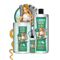 Dona Flora - Champú y Mascarilla de pelo1000ml - de Crecimiento Rapunzel - Fortalece y Nutre con Biotina - Volumen y Brillo Natural - Fórmula Suave para Todo Tipo de Cabello - details 1