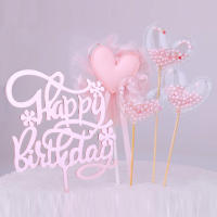 Topper De Cumpleaños PinkHeart Decoración De Pastel Con Corazón Rosa Para Fiestas De Cumpleaños Adornos Para Pasteles Y Cupcakes - details 6