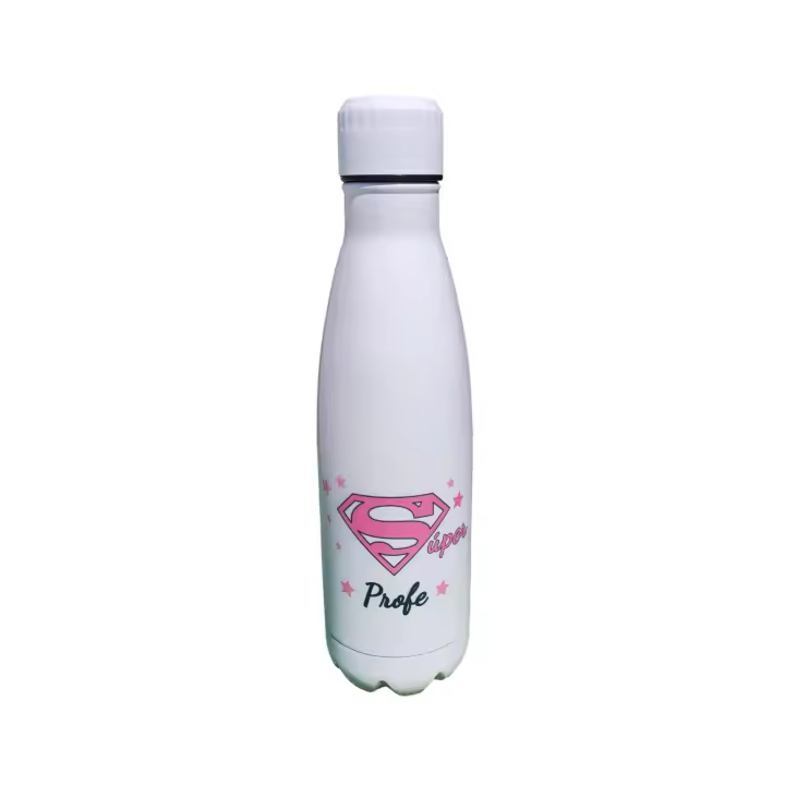 Botella bidón frase " SUPER PROFE " REGALO PROFESOR PROFESORA MAESTROS - 1