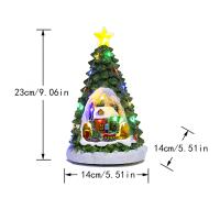 Adorno De Navidad Casa Brillante Con Música Y Tren Escena De Invierno Para Decoración De Hogar Oficina Escritorio Regalo Para Adultos Y Niños - details 5