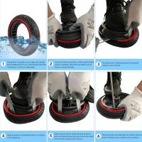 2 Piezas Neumático sólido de 8.5 pulgadas para Patinete Electrico Rueda de 8,5 Pulgadas, Rueda de Repuesto Antipinchazo, Neumáticos de Reemplazo delantero/trasero Compatible con Xiaomi M365 y PRO, Ducati, Lexgo, Vivobike,  (Rojo) - details 5