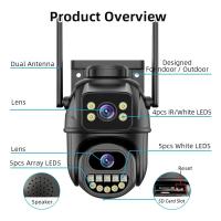 Cámara de vigilancia WiFi 4K 8MP, lente dual, zoom digital 4X, detección humana AI, ONVIF, cámaras IP PTZ de seguridad para exteriores - details 2