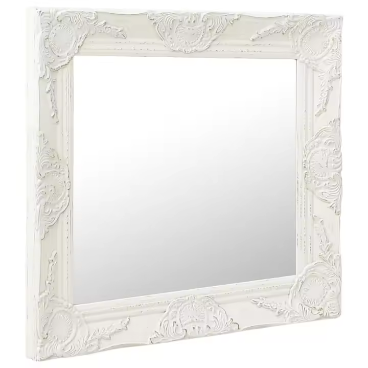 Espejo de maquillaje Barroco Blanco 50x50 cm, Espejo de maquillaje - 1