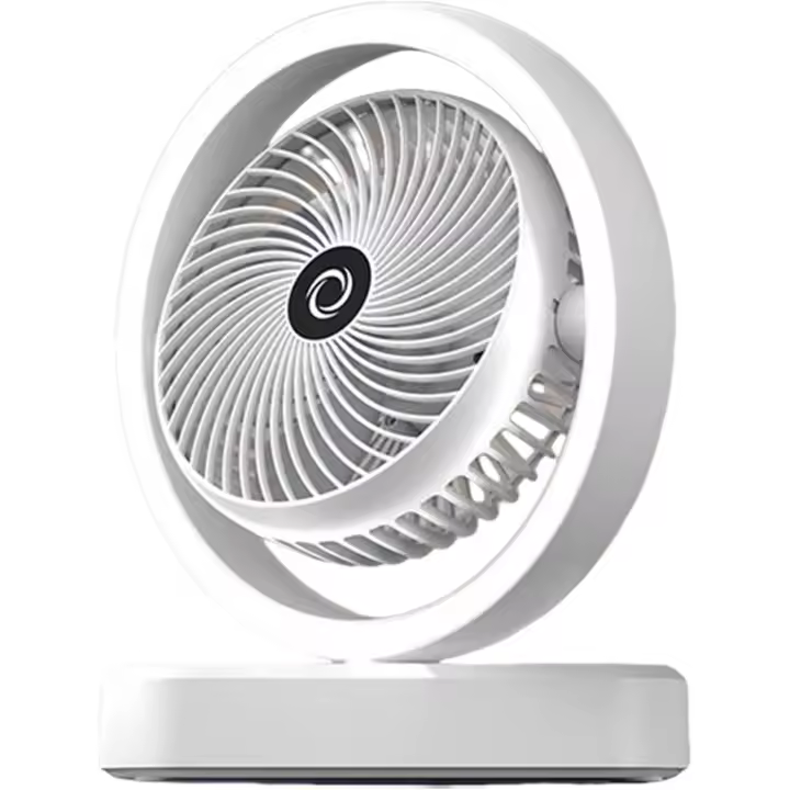 Ventilador Personal De Escritorio | Ventilador Personal con Luz Ambiental,Dispositivo De Enfriamiento Silencioso Recargable 3 Velocidades Oscilante Para Dormitorio Interior Exterior - 1