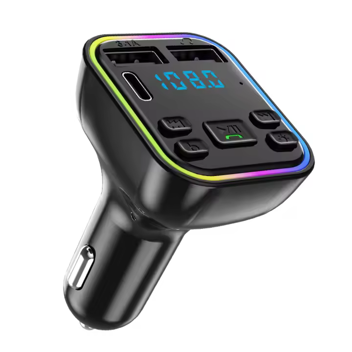 Adaptador De Música Bluetooth Para Coche Cargador de Coche Manos Libres Reproductor de MP3 Transmisor FM Receptor Dual USB 3.1A Cargador Rápido Accesorios De Coche - 1