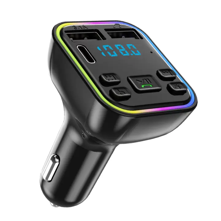 Adaptador De Música Bluetooth Para Coche Car Charger Handsfree MP3 Player FM Transmisor Receptor Dual USB 3.1A Cargador Rápido Accesorios De Coche - 1