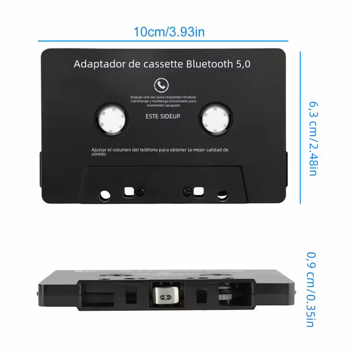 Receptor De Cinta Bluetooth 5.0 Para Coche Convertidor Universal MP3/SBC Estéreo Adaptador AUX Inalámbrico Cassette - 1