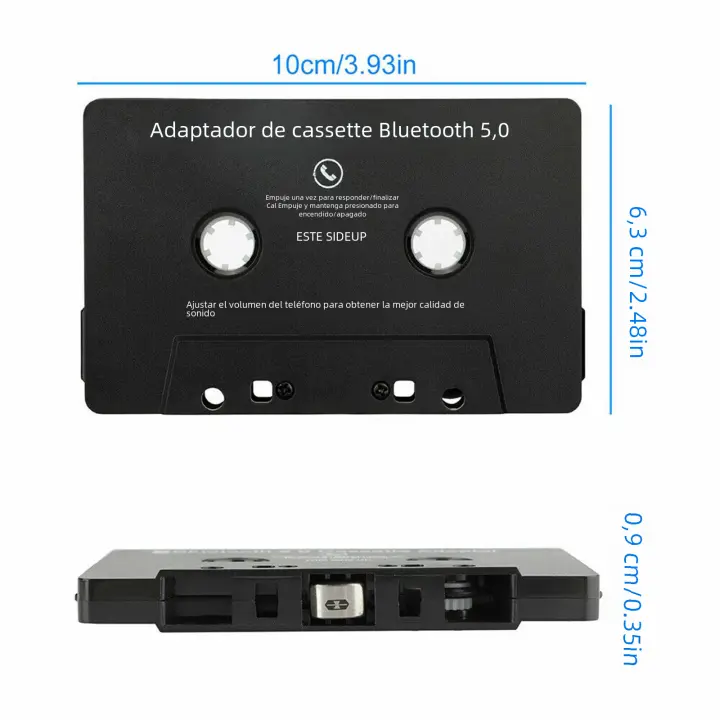 Receptor De Cinta Bluetooth 5.0 Para Coche Convertidor Universal MP3/SBC Estéreo Adaptador AUX Inalámbrico Cassette - 1