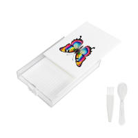 Kit De Pintura Diamante Con Organizador Y Cuchara Para Principiantes Herramientas De Dibujo DIY Con Tapa Y Caja De Almacenamiento Para Decoración De Mariposa - details 7