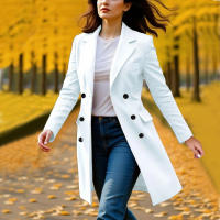 Nueva Chaqueta De Mujer De Invierno Con Manga Larga Y Cuello En V A-line Fashion Chaqueta De Trench Para Otoño Y Invierno - details 26