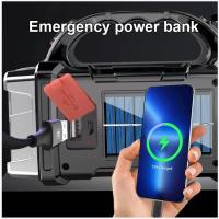 Linterna Portátil LED+COB Potente Solar+USB Recargable Para Emergencias Y Camping Torcha De BÚsqueda Con Banco De Energía - details 9