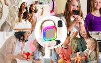 Karaoke 2 Microfonos + Altavoz Mini Karaoke Infantil Inalambrico,ROSA, ENVIO 24H - details 5