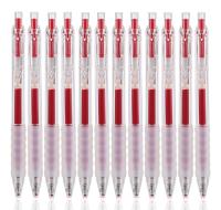 Lápices De Gel Recargables Y Retráctiles Aihao GP270 Con Agarre Suave Gran Capacidad 0.5mm Punto Fino Pack De 6 (Rojo) - details 2