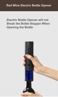 Abrepuertas Automático Electrónico Rojo Para Vino Con Cortador De Aluminio Y Apertura Rápida De Denegadores Herramienta De Extracción De Tacos De Madera - details 3