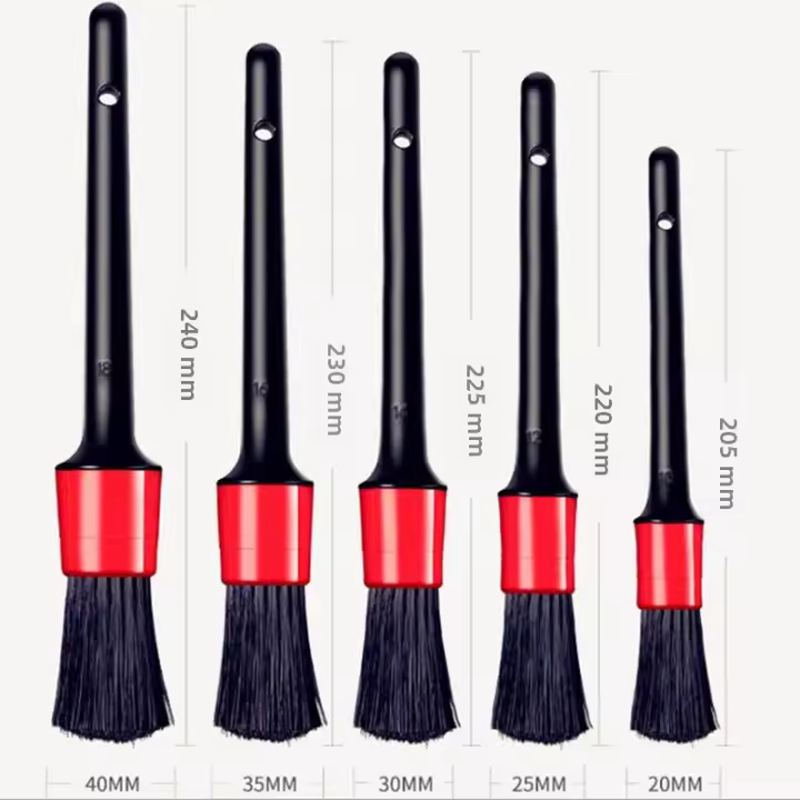 5PCS Cepillo De Lavar Coche Pequeño Herramientas De Detalle Para Interior Automotriz Cepillo De Limpieza Para Salidas De Aire Y Ruedas De Auto Material ABS - 1
