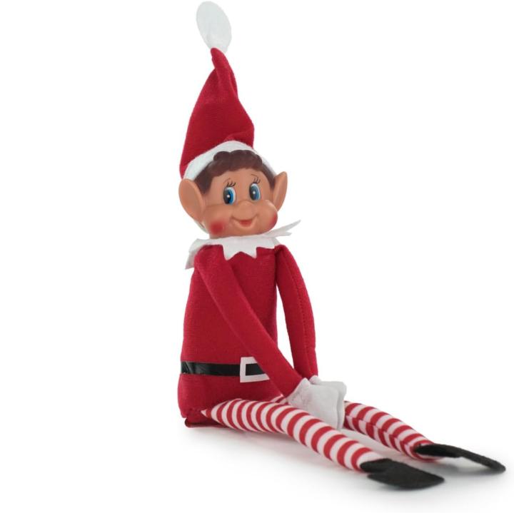 Muñeco Elfo Navideño Travieso De 10 Cm – Figura Flexible Y Decorativa Para Colocar En El Árbol, Estantes O Como Relleno De Calcetín