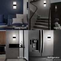 Luz de pared con sensor LED, Carga USB, Luz Nocturna inalámbrica con sensor de movimiento que se enciende/apaga automatically, para dormitorio, Sala de estar, Negro, Bomba de Acuario de 6000K - details 1