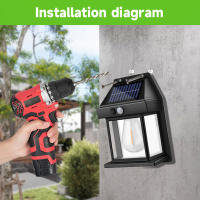 Luces Solares Para Exterior Con Sensor De Movimiento 3 Modos LED De Dusk to Dawn Luces De Valla Para Jardín Puerta Solar Modernas IP65 - details 9