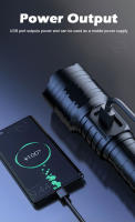 Linterna LED Super Potente Recargable USB Torcha Brillante Ultra 10000mAh Impermeable Con Batería Luz De Trabajo Para Camping Y Patrulla - details 14