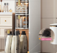 Estantería organizadora estrecha para cocina y baño, habitacion ，con rueda  mueble de almacenamiento para espacios reducidos, cajonera deslizante para huecos.almacenamiento para papel higiénico y artículos de baño - details 2