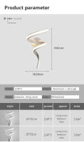 Lámpara De Pared LED Estilo Nórdico Espiral Para Pasillos Y Escaleras Iluminación Interior Para Dormitorio Estudio Corredor - details 4