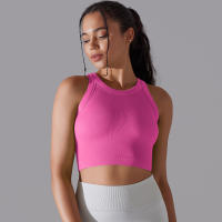 Sujetador Deportivo De 2 Niveles Para Mujer Sexy Yoga Alta Soporte Impacto Deporte Ropa Interior Correr Secado Rápido Top Deporte Gimnasio Con Almohadillas - details 44