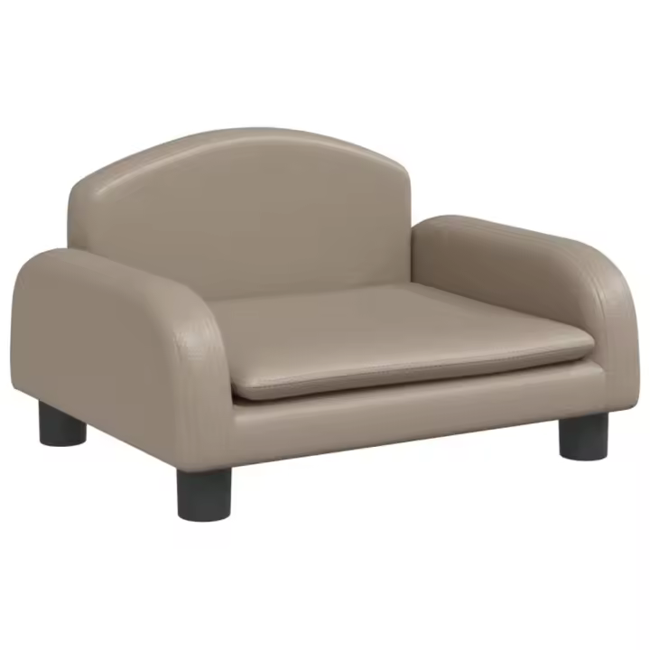 vidaXL Cama para perros de cuero sintético 50x40x30 cm Color Capuchino,  Marrón, y mas - 1