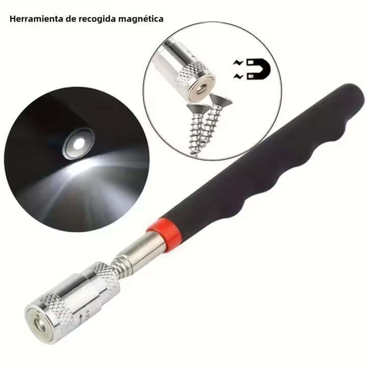 Vara Telescópica Magnética Para Reparación Y Inspección Automotriz Herramienta Doméstica Con Alta Succión De Metálicos - 1