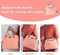 Fiambrera para helbres y Mujeres lonchera para adultos Bolsa de almuertos contenedor de Productos Alimenticios reulizable adecuado para el trabajo Viajes Picnicking Oficina (Pink) - details 8