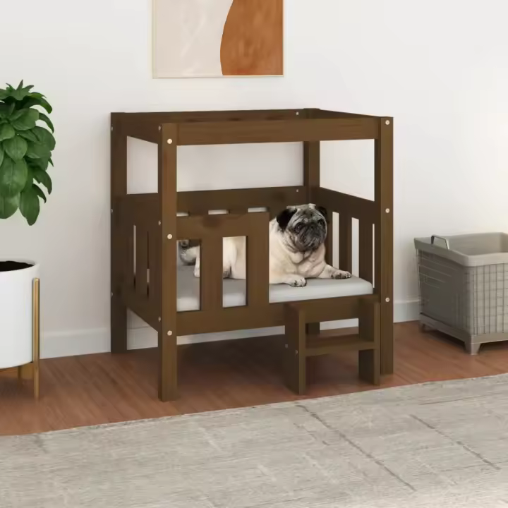 vidaXL Cama para Perros Cuna Cachorro Animal Doméstico Color Natural,  Blanco,  Gris y mas - 1