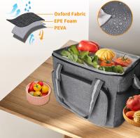 Bolsa Térmica Porta Comida 15L, Bolsa de Comida Trabajo, Nevera Pequeño Portatil para Camping, Playa, Oficina, Escuela, Gris - details 1