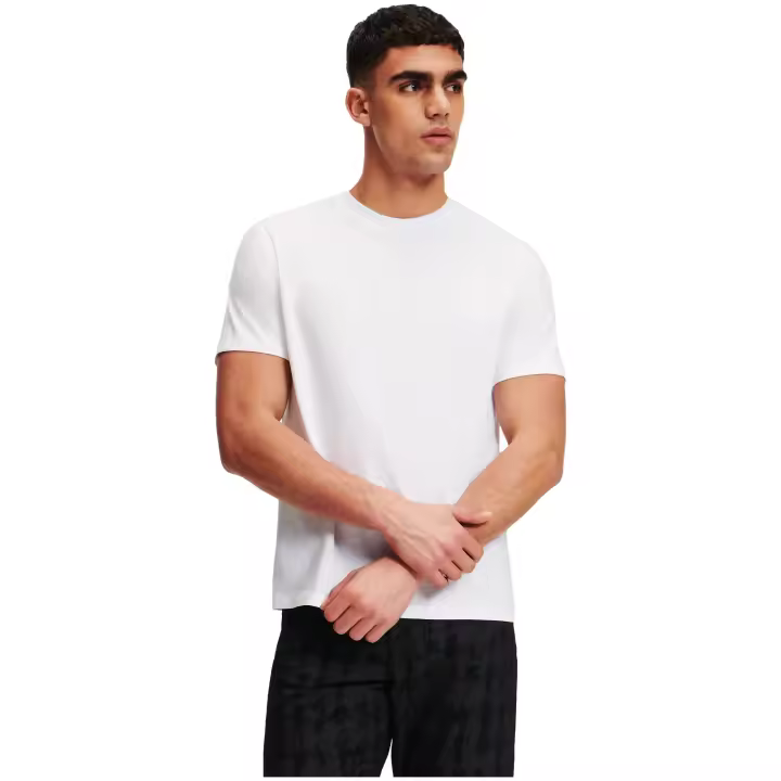 Camiseta de KARL LAGERFELD con Logo Bordado en el Pecho Color Blanco - 1
