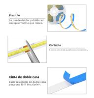 Espejo De Maquillaje LED Con Sensor Táctil Y Luz Ajustable 12V COB Para Mesa De Vestir Iluminación De Fondo Para Baño Y Dormitorio Decoración - details 2