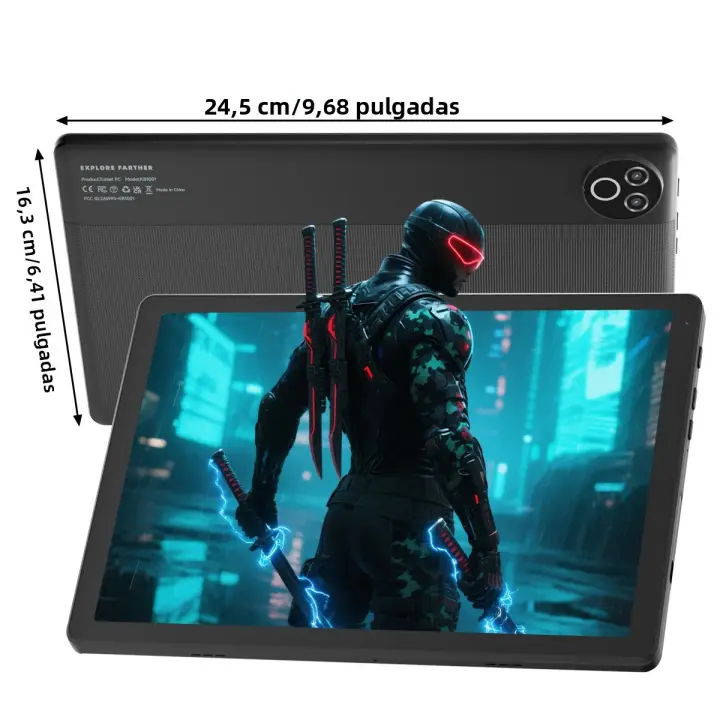 URAO Tableta Android 15 De 10.1 Pulgadas Con 20GB RAM 64GB ROM Cámara Dual Teclado/Carcasa/Mouse/Stylus/Altavoz Incluidos - 1