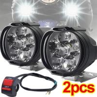 Faros De Motocicleta 6 LED Alta Luminosidad Impermeables Para Scooter Lámpara Auxiliar De Trabajo Con Interruptor Bombilla De Niebla - details 0