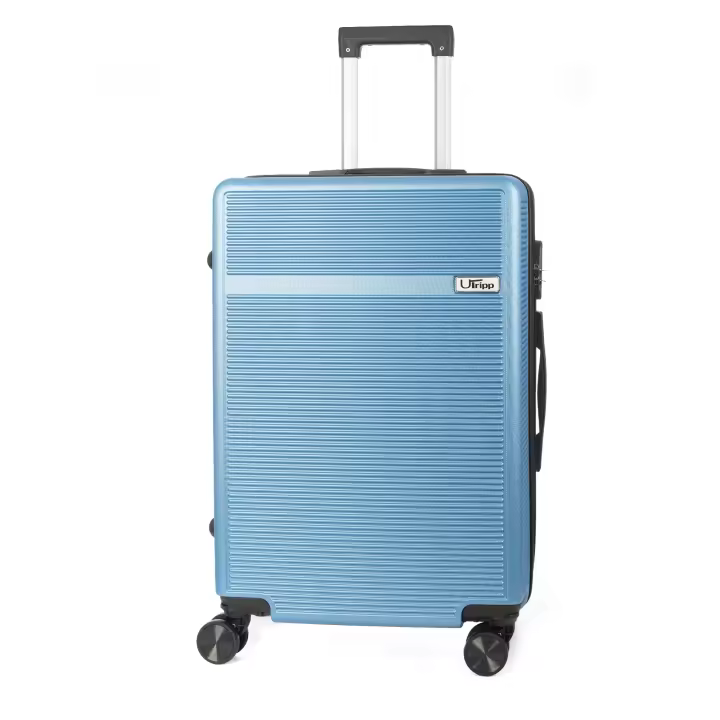 DAM Maleta mediana trolley rígida ultraligera, de ABS de alta resistencia. Cerradura numérica y 4 ruedas dobles extraíbles y giratorias 360°.  42x25x65Cm - 1