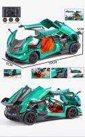 Modelo De Coche Supercar Pagani Huayra BC a Escala 1:24 Con Sonido Y Luz Juguete De Colección Para Niños Regalo De Cumpleaños - details 4