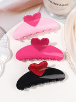 3 Pcs Accesorios De Peluquería Para San Valentín: Pinzas Para Cabello En Forma De Corazón Grandes Y Rosas Para Mujeres Fuerte Agarre Para Cabello Grueso - details 4