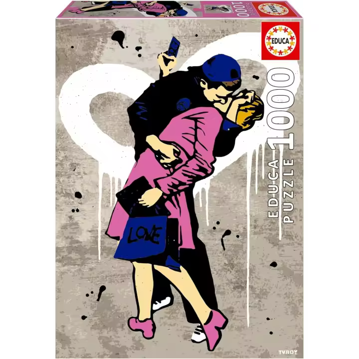 Educa - EL Beso Puzzle de 1000 Piezas . Incluye Pegamento Fix Puzzle. Medidas: 48 x 68 cm. + 14 años Educa 20180 - 1