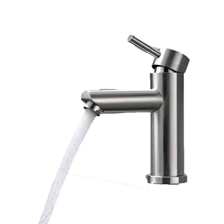 Grifo de baño, monomando de lavabo de Maple inoxidable 304, Grifo de lavabo frío y Caliente ajustable - 1
