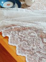 Mantel De Encaje Blanco Para Mesas Rectangulares Estilo Vintage Para Bodas Recepciones Cumpleaños Fiesta De Baño - details 3