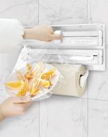 X-Dispensador de Pared 3 en 1 para Cocina – Soporte Portarrollos Blanco con Cortador de Film, Papel Aluminio y Papel Cocina, Dispensador ABS Multifuncional para Organizar y Ahorrar Espacio - details 5