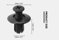 Clavos De Plástico Para Coche 8mm Universal Para Parachoques Y Guardabarros Negros 300/50pcs Accesorios De Automóvil Clips De Empuñadura - details 5