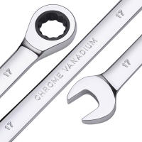 Llave De Eje Fijo De 6-24mm Métrica Acero Cromo Vanadio 12 Puntos Con Llave De Ratón De 72 Dientes Y Cabeza Abierta Herramienta Multifuncional Antideslizante - details 4