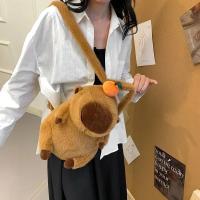 Mochila De Peluche Capybara Kawaii Moda Muñeco De Peluche Bolsa Infantil Mochila De Hombro Mini Bolsa Regalos Para Novia - details 2